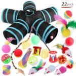 22-Piece Funny Cat Toy Set With Cat Tunnel - Interactive Pet Toys For Endless Fun - Image 5