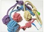 Handcrafted Cotton Rope Dog Leash Toys - Image 2