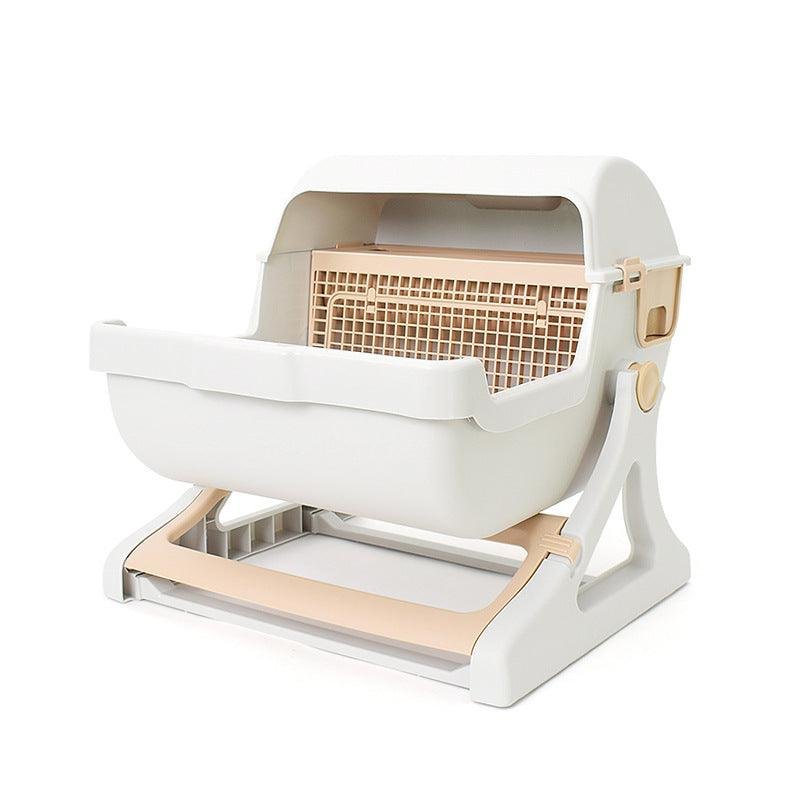 6063241372656.jpg Sleek Kitty Corner Cat Litter Box - Image 1