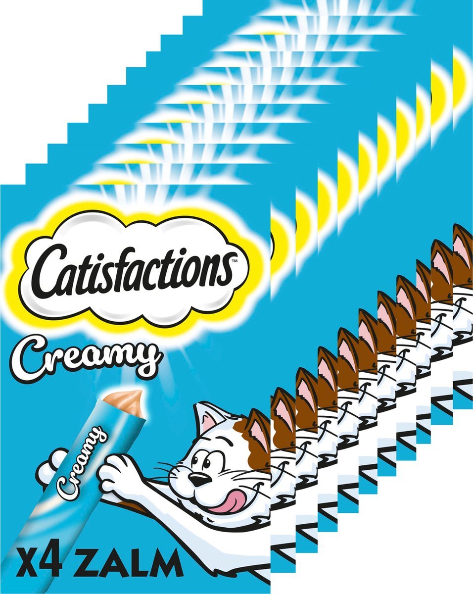 956x1200_98d25fce-c3a1-43d3-b252-a26dd95a597b.jpg Catisfactions creamy snacks - cat treats - salmon - 44 pieces - Image 1